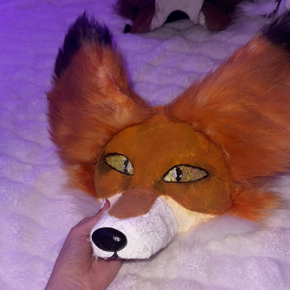 🦊Fox therian furry mask! Hq mask ! 🦊🤍